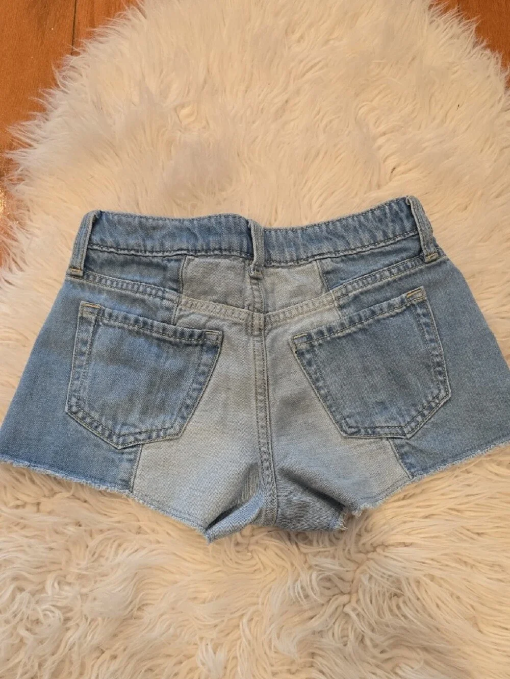 GAP Two-Tone Patchwork Denim Shorts